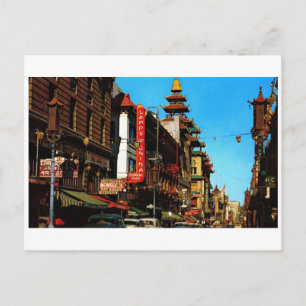 Chinatown, Vintage van San Francisco in de jaren v Briefkaart
