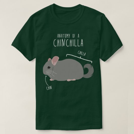 Chinchilla-anatomie 1 t-shirt (Design voorkant)