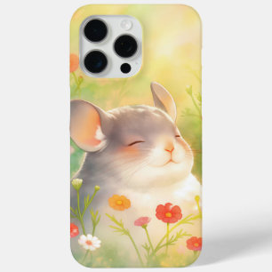 Chinchilla Bloemenoase iPhone 15 Pro Max Hoesje