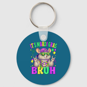 Chinchilla bruh mardi gras jongens meisjes kindere sleutelhanger