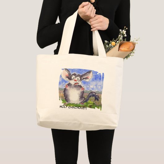 Chinchilla Cartoon Funny Canvas tas (Voorkant (product))
