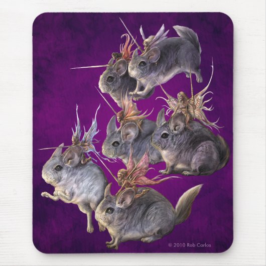 Chinchilla Cavalry Mousepad Muismat (Voorkant)