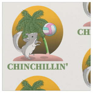 Chinchilla Chinchillin' Tropcial Beach Stof