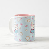 Chinchilla de Kawaii dans la tasse de thé avec les (Devant gauche)