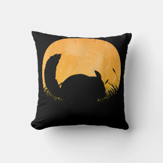 Chinchilla Easy Halloween Outfit Rodent Moon Kussen