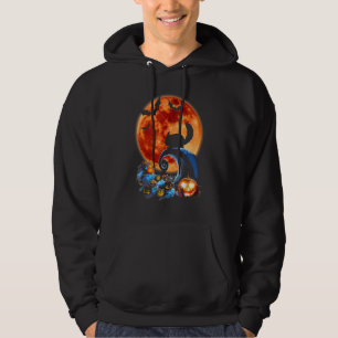 Chinchilla en Moon Halloween Costume Silhouette Hoodie