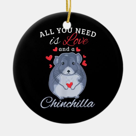 Chinchilla Gift Funny Cute Pet Animal Lover Owner Keramisch Ornament (Voorkant)