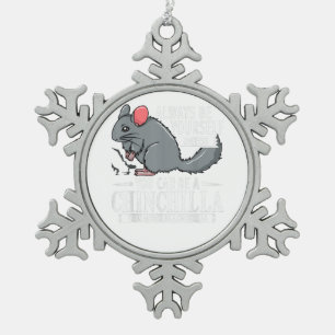 Chinchilla Gift Funny Cute Pet Tin Sneeuwvlok Ornament