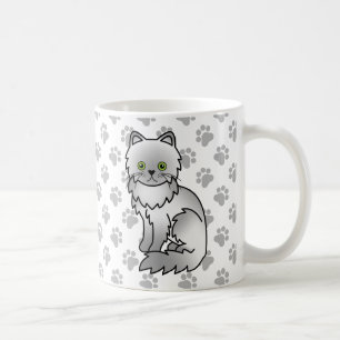 Chinchilla grijze Perzische knuffel cartoon kat Koffiemok