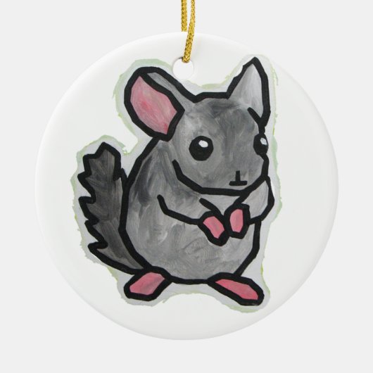 Chinchilla Keramisch Ornament (Voorkant)