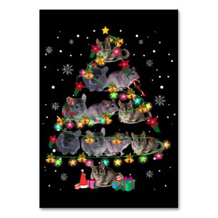 Chinchilla kerstboom Funny Rodents Lover Xmas Kaart