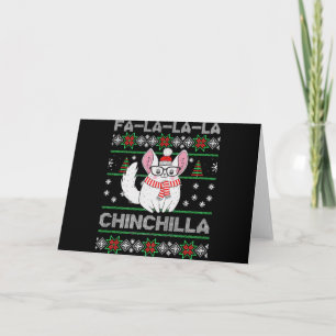 Chinchilla Kerstmis Horrend Geschenk Voor Chinchil Kaart