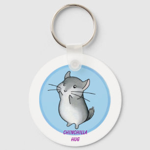 Chinchilla knuffel sleutelhanger