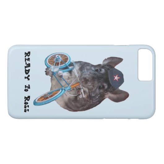 Chinchilla met fiets met pet Case-Mate iPhone case (Achterkant (Horizontaal))