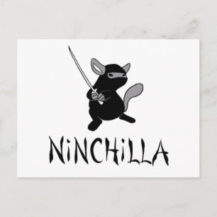 Chinchilla Ninja Briefkaart