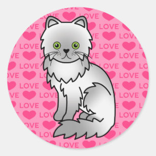 Chinchilla Perzisch Ronde Sticker