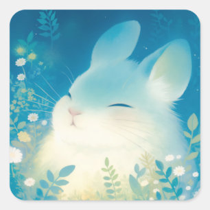 Chinchilla Serene Bloemenoord Retreat Vierkante Sticker