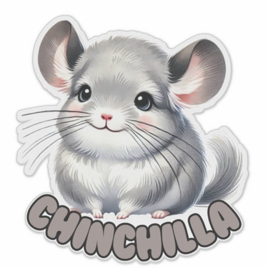 CHINCHILLA - STICKER DE NURSERY (Devant)