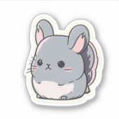 Chinchilla sticker Funny Chinchilla Cute Sticker (Voorkant)