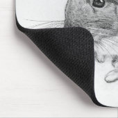 Chinchilla sur tapis de souris (Coin)