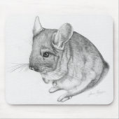 Chinchilla sur tapis de souris (Devant)
