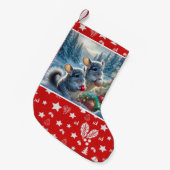 Chinchillas' Christmas Stocking Kleine Kerstsok (Voorkant (Hangend))