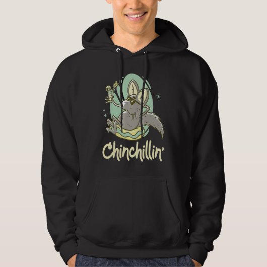 Chinchillin'   Chinchilla Hoodie (Voorkant)
