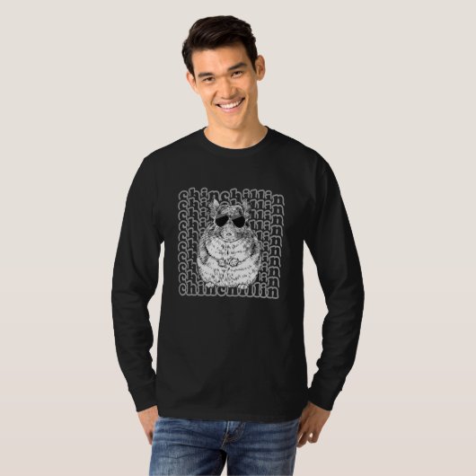 Chinchillin' Chinchilla Mom Dad T-shirt (Voorkant volledig)