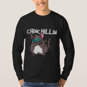 Chinchilline Dabbing Chinchilla Sun Glasses Meme T-shirt