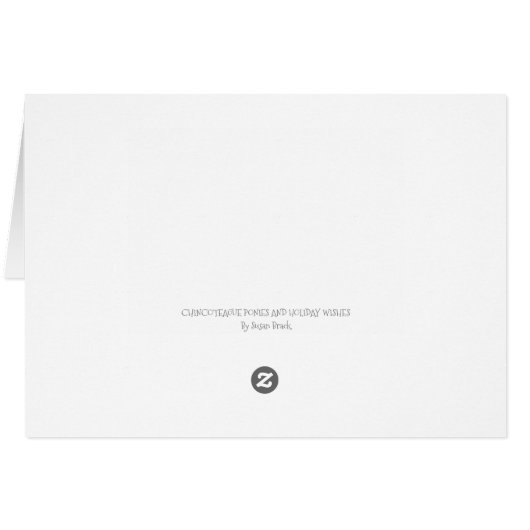 CHINCOTEAGUE PONIES CHRISTMAS GREETING CARD Blank (Dos Horizontal)