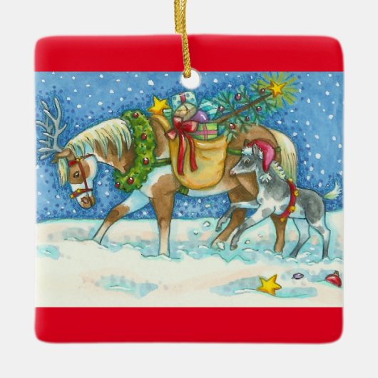 CHINCOTEAGUE PONIES CHRISTMAS ORNAMENT (Voorkant)
