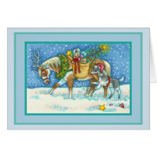 CHINCOTEAGUE PONIES CHRISTMAS WENSKAART Verse