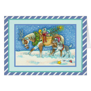 CHINCOTEAGUE PONIES CHRISTMAS WENSKAART Verse