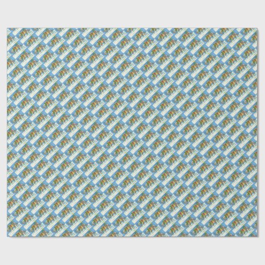 CHINCOTEAGUE PONY & COLT KERSTPAPIER CADEAUPAPIER (Vlak)