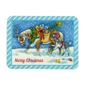 CHINCOTEAGUE PONY, HOLIDAY CHRISTMAS HORSE MAGNEET (Horizontaal)
