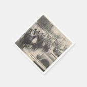 Chincoteague Pony Vintage 1941 Briefkaart Servet (Hoek)