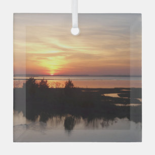 Chincoteague Sunset II Virginia Landschap Glas Ornament