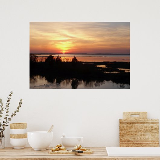 Chincoteague Sunset II Virginia Landschap Poster (Keuken)