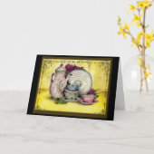 Chine 20e année Mariage Anniversaire carte cadeau (Fleur jaune)