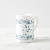 Chine Bone tasse Bonjour printemps (Devant droit)
