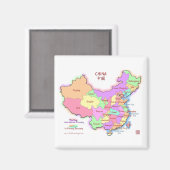 Chine Carte Magnet Carré (Recto/Verso)
