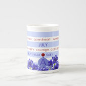 Chine de la fleur de naissance et de Gem Strig Mug (Devant)