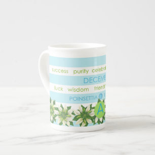 Chine des fleurs de naissance et de Gem Strig Mug 