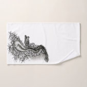 Chine Dragon, noir et blanc Design en Tattoostyl (Serviette à main)