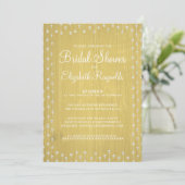 Chine Jaune Rustique Invitations de douche nuptial (Debout devant)