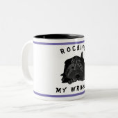 Chine noire cool Shar Pei Mug (Devant gauche)