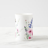 Chine osseuse - Mug - Champ de fleurs, papillons (Devant)