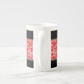 Chine osseuse Mug rouge et blanc (Dos)