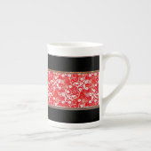Chine osseuse Mug rouge et blanc (Droite)