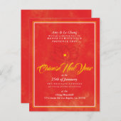 Chine rouge : Invitation du Nouvel An chinois (Devant / Derrière)